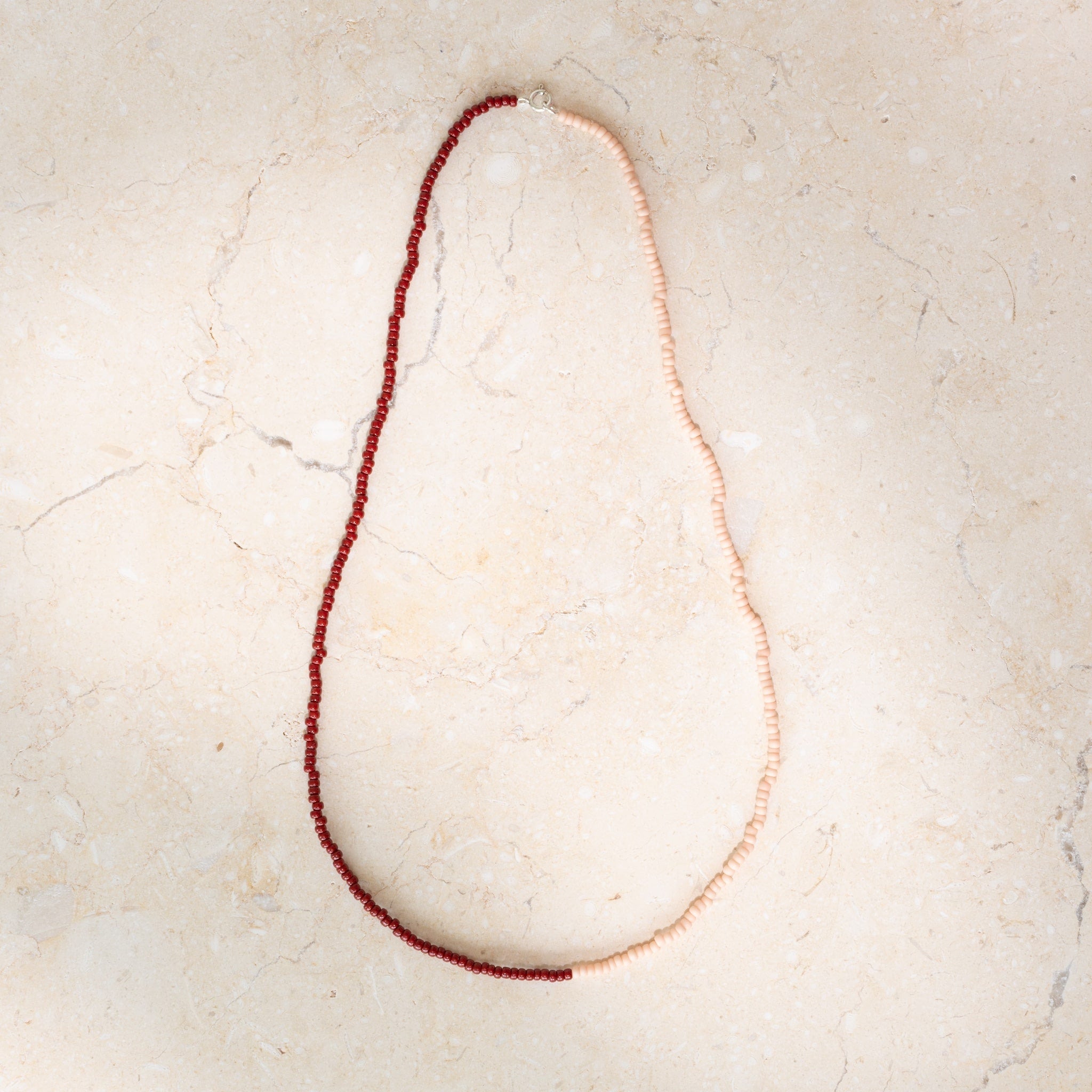 Japanese Miyuki Bead Necklace | Pink & Maroon