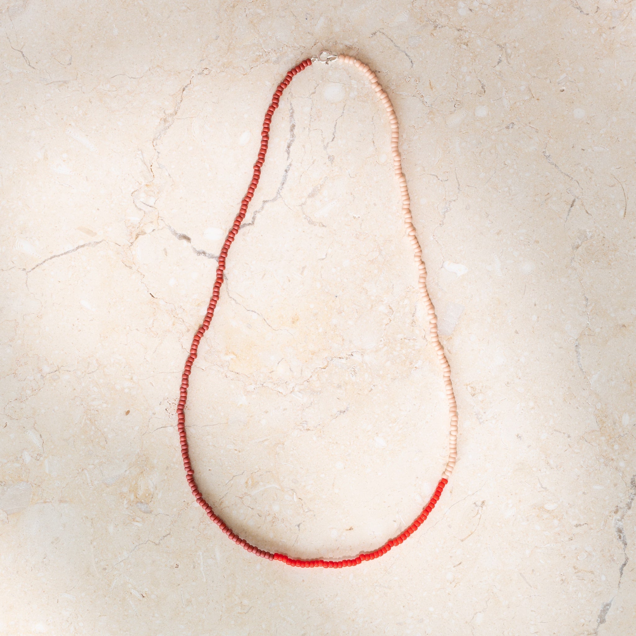 Japanese Miyuki Bead Necklace | Red, Pink & Maroon