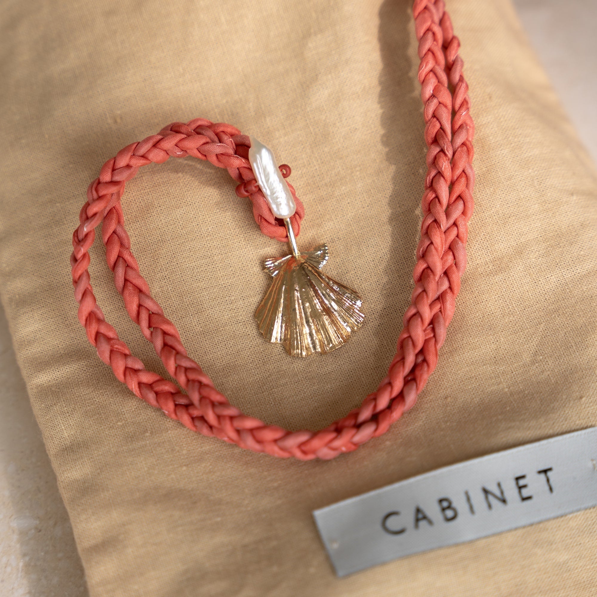 Woven Silk Cord Beachcomber Necklace