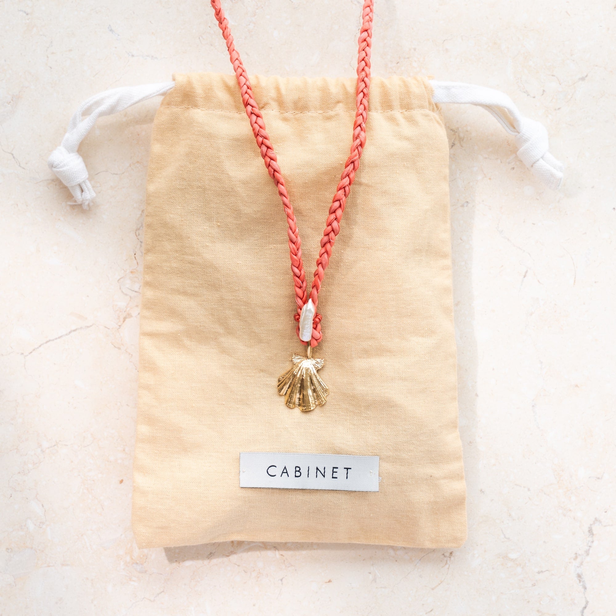 Woven Silk Cord Beachcomber Necklace