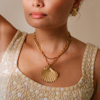 Koa Shell Pendant Margo Chain