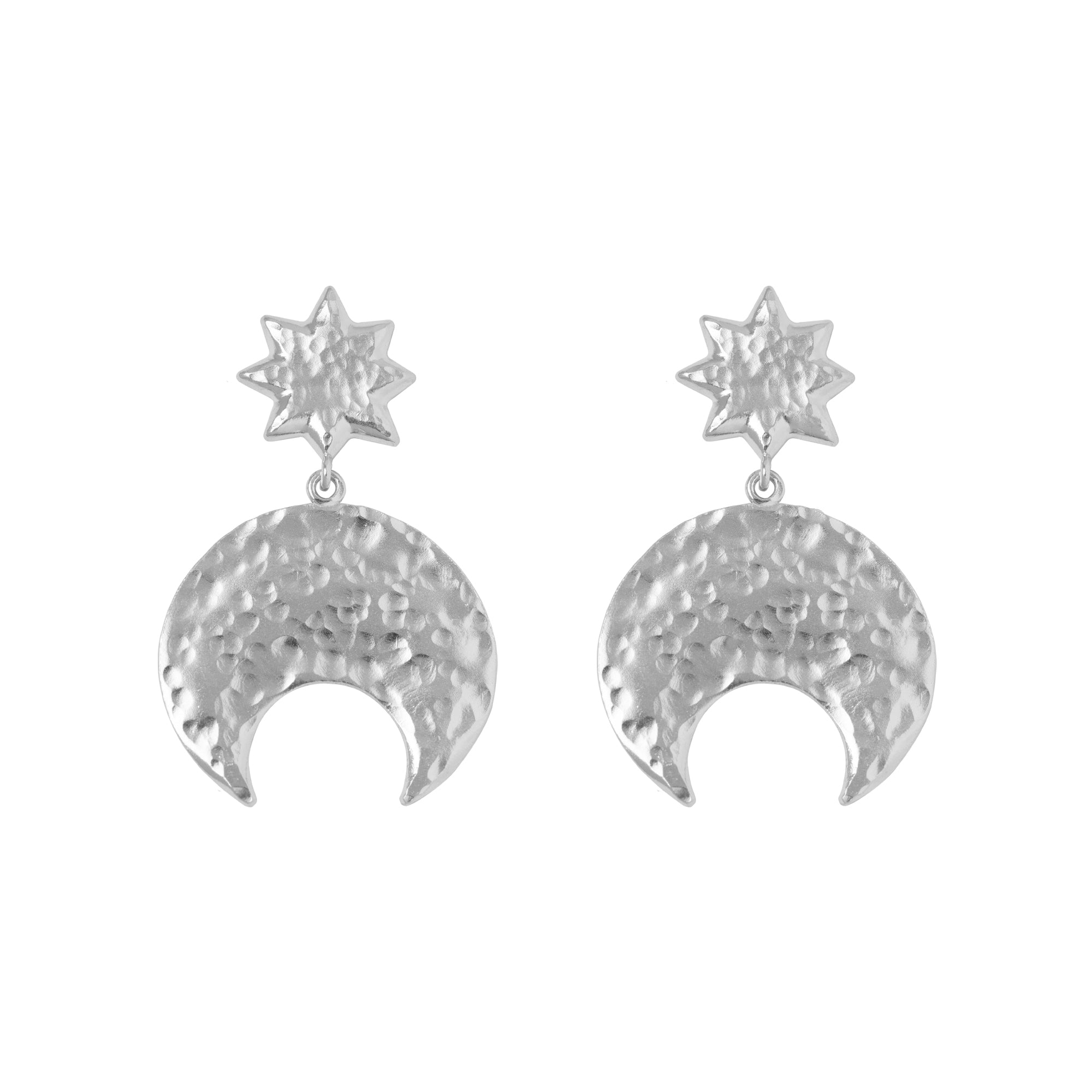 Moon Landing Earrings | Sterling Silver