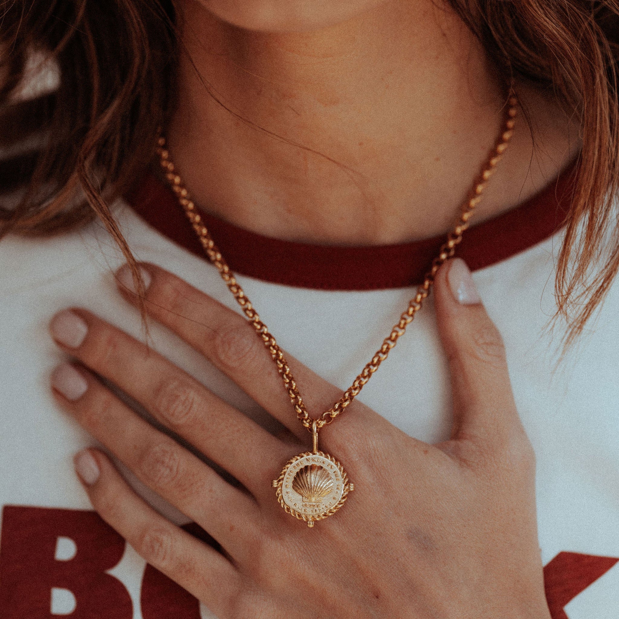 Ondine Shell Talisman Pendant On Royal Belcher Chain