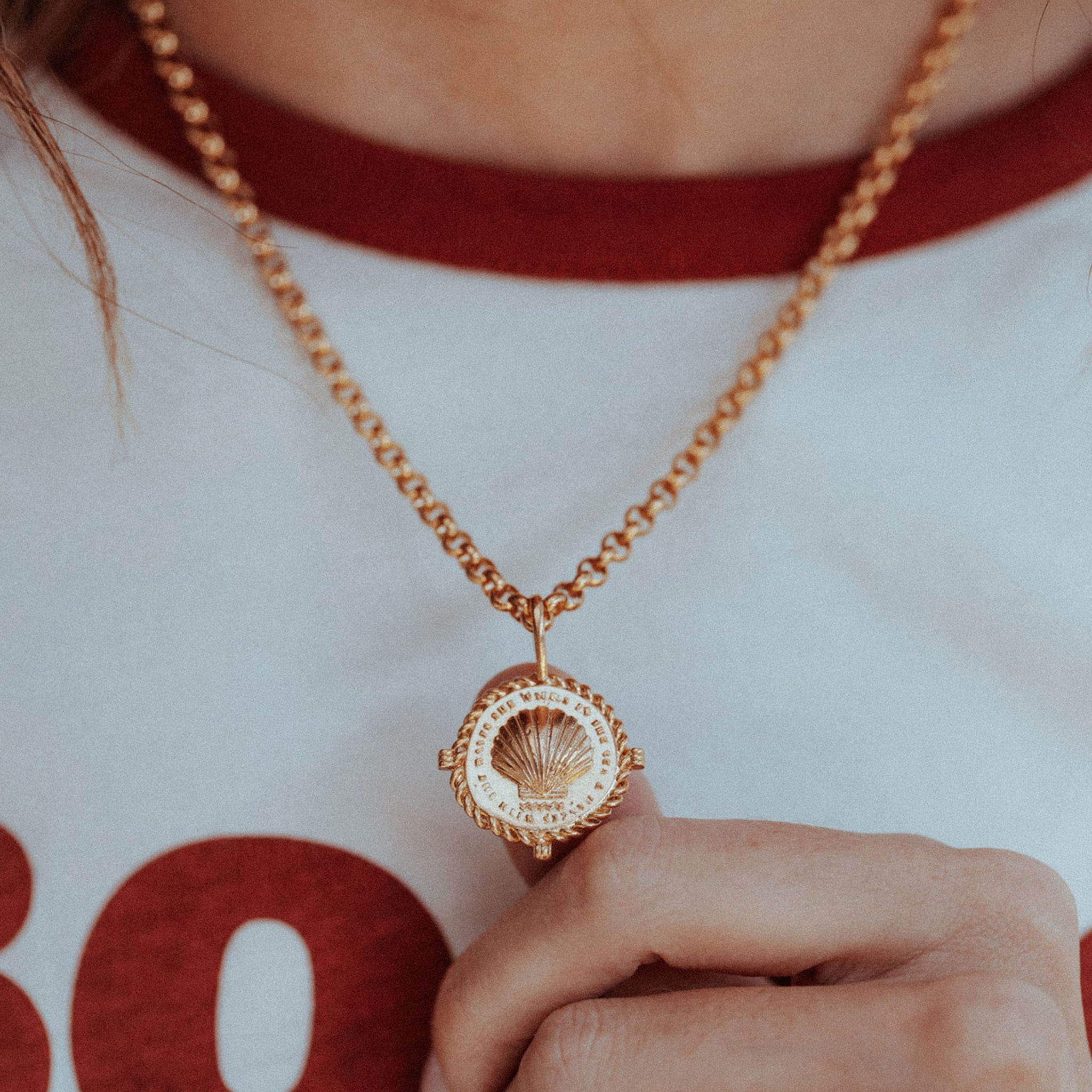 Ondine Shell Talisman Pendant On Royal Belcher Chain