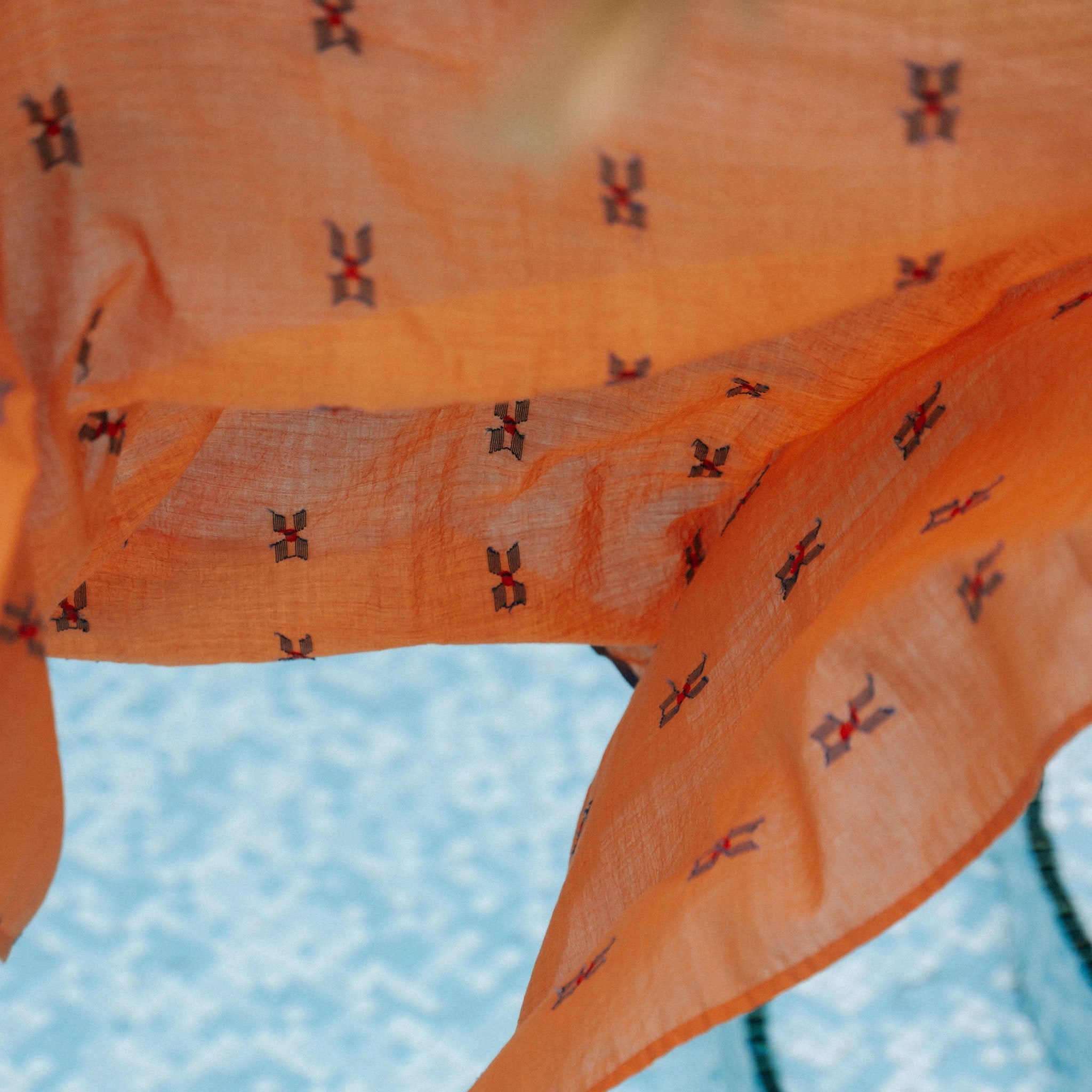 Hand-loomed Cotton Sarong | Burnt Red