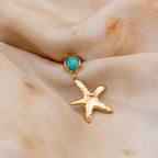Sea Star Drop Earrings Amazonite
