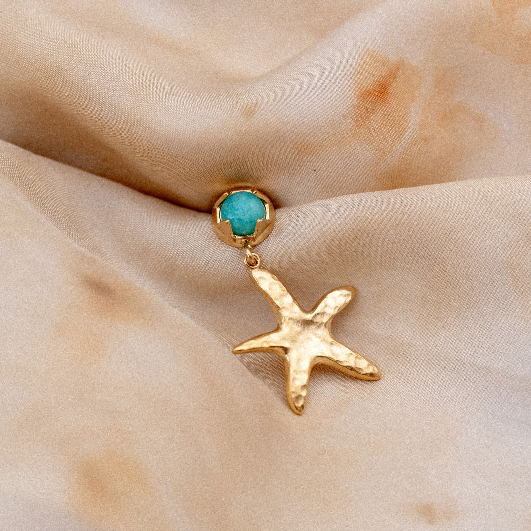 Sea Star Drop Earrings Amazonite