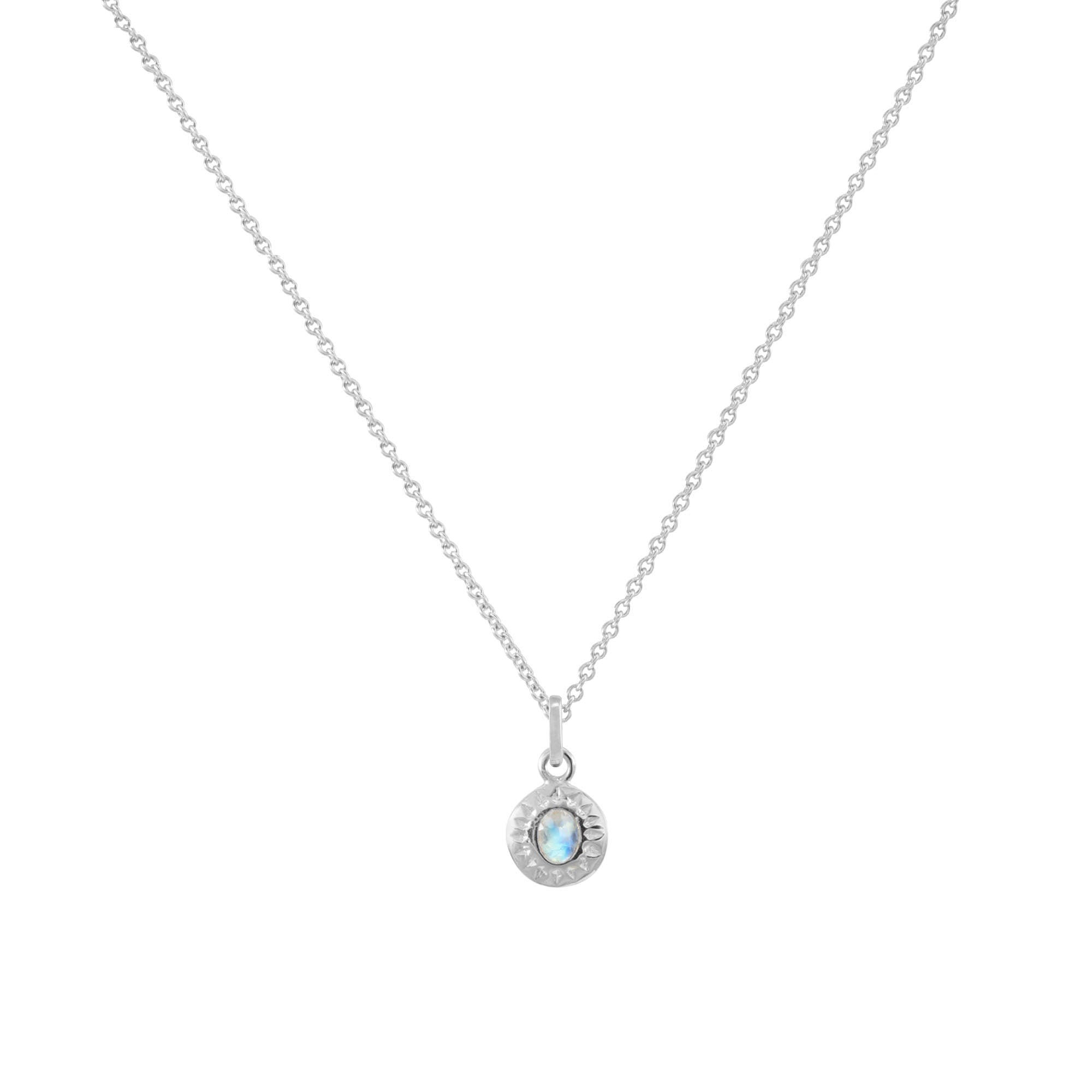 Water Charm Pendant Moonstone | Sterling Silver