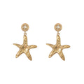 Sea Star Drop Earrings Pearl