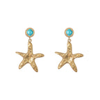 Sea Star Drop Earrings Amazonite