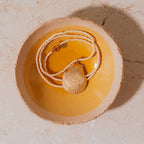 Selkie Shell Pendant | Matt Cream Beaded Necklace