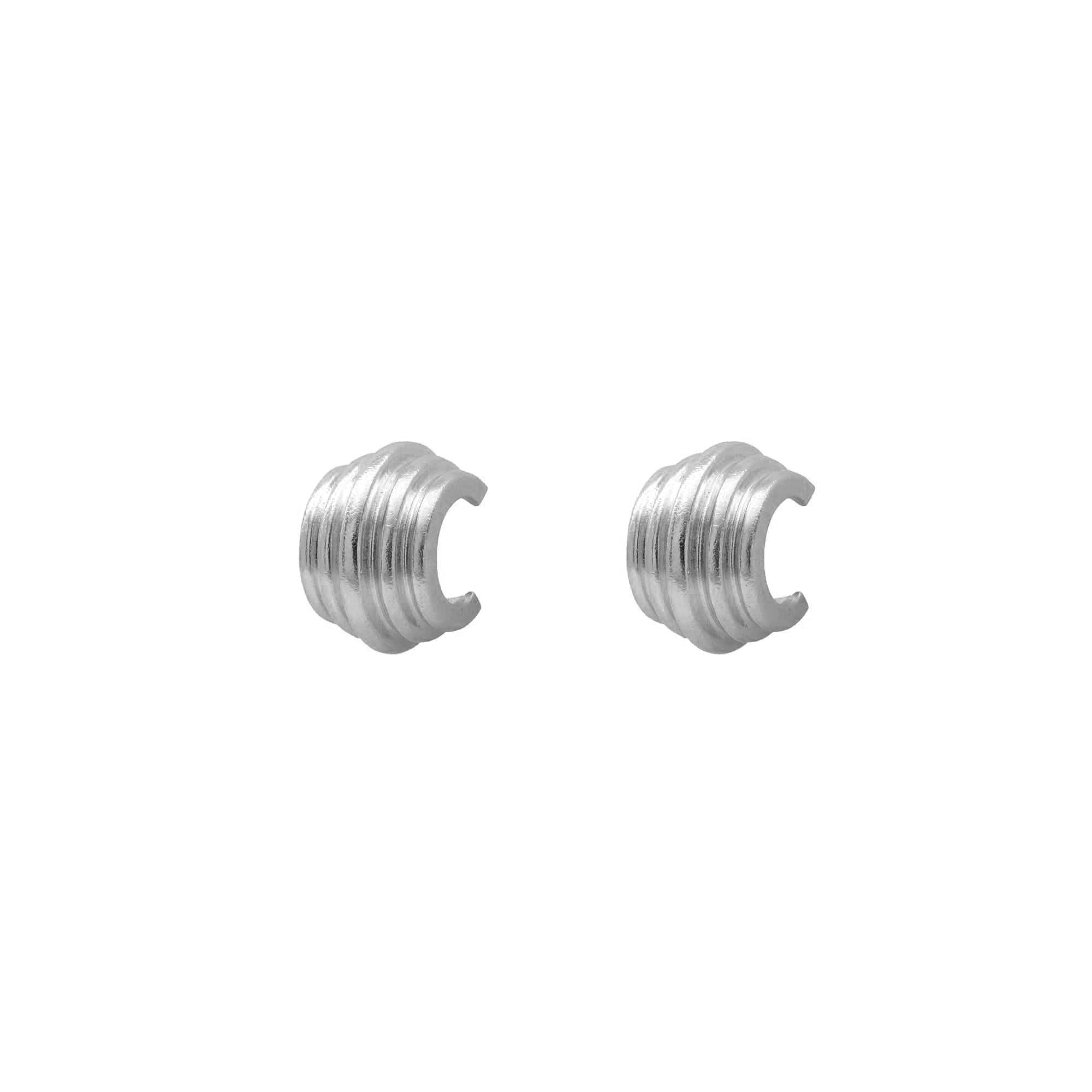 Chunky Ripple Hoop Earrings Cuffs | Sterling Silver