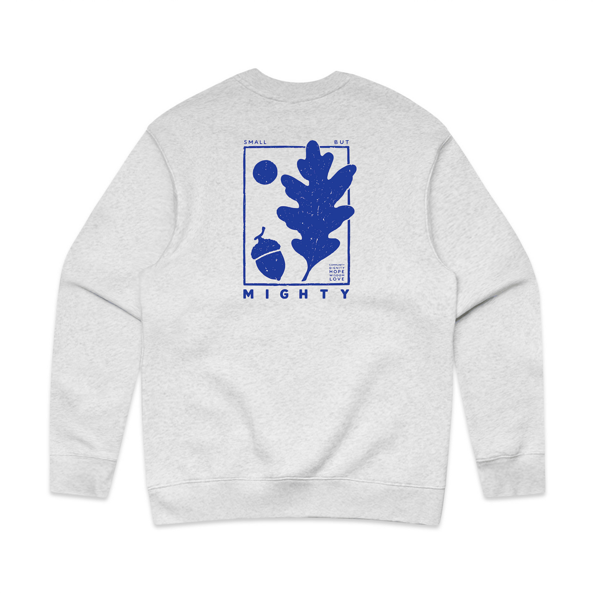 Small But Mighty Adults Jumper | White Grey