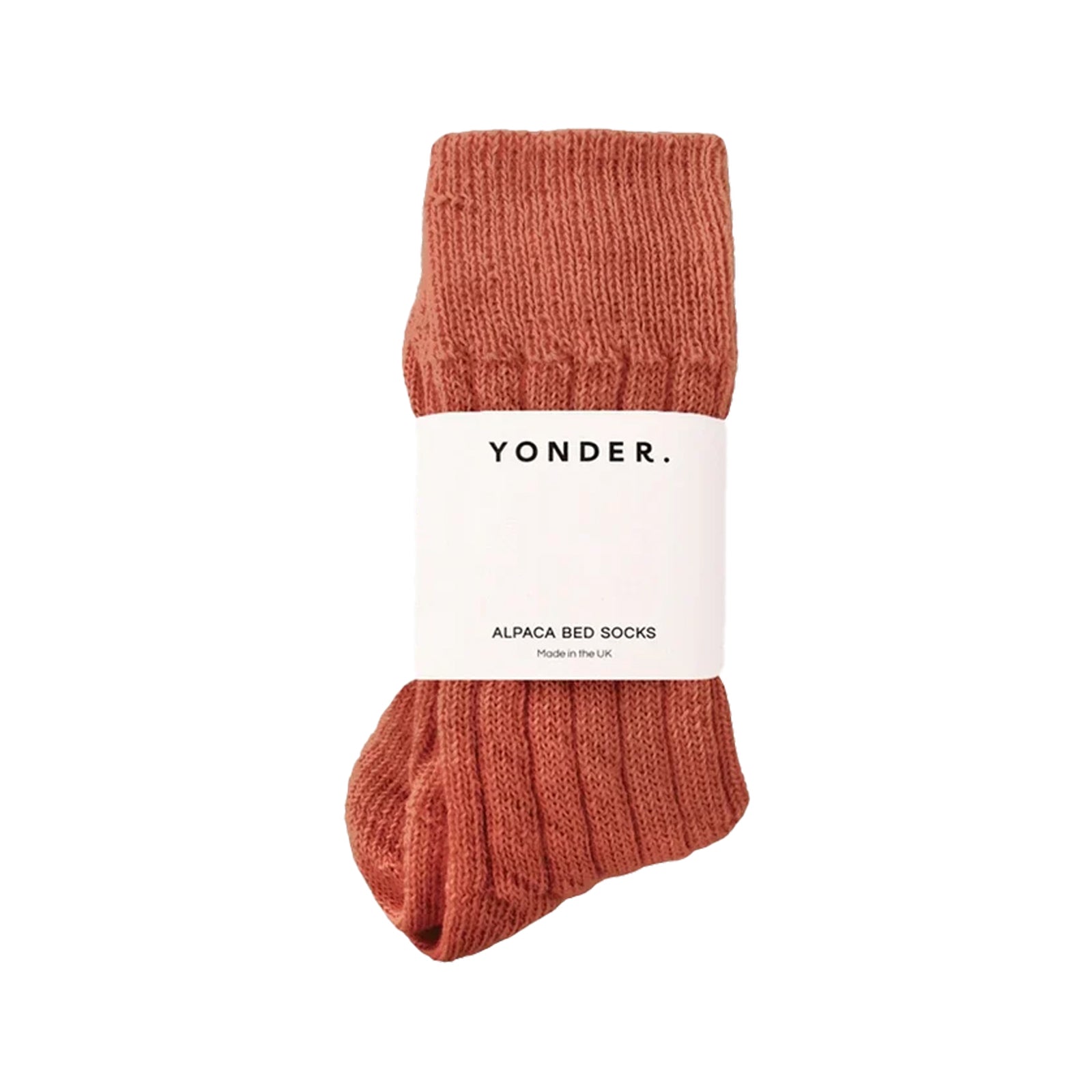 Alpaca Bed Socks | Rust