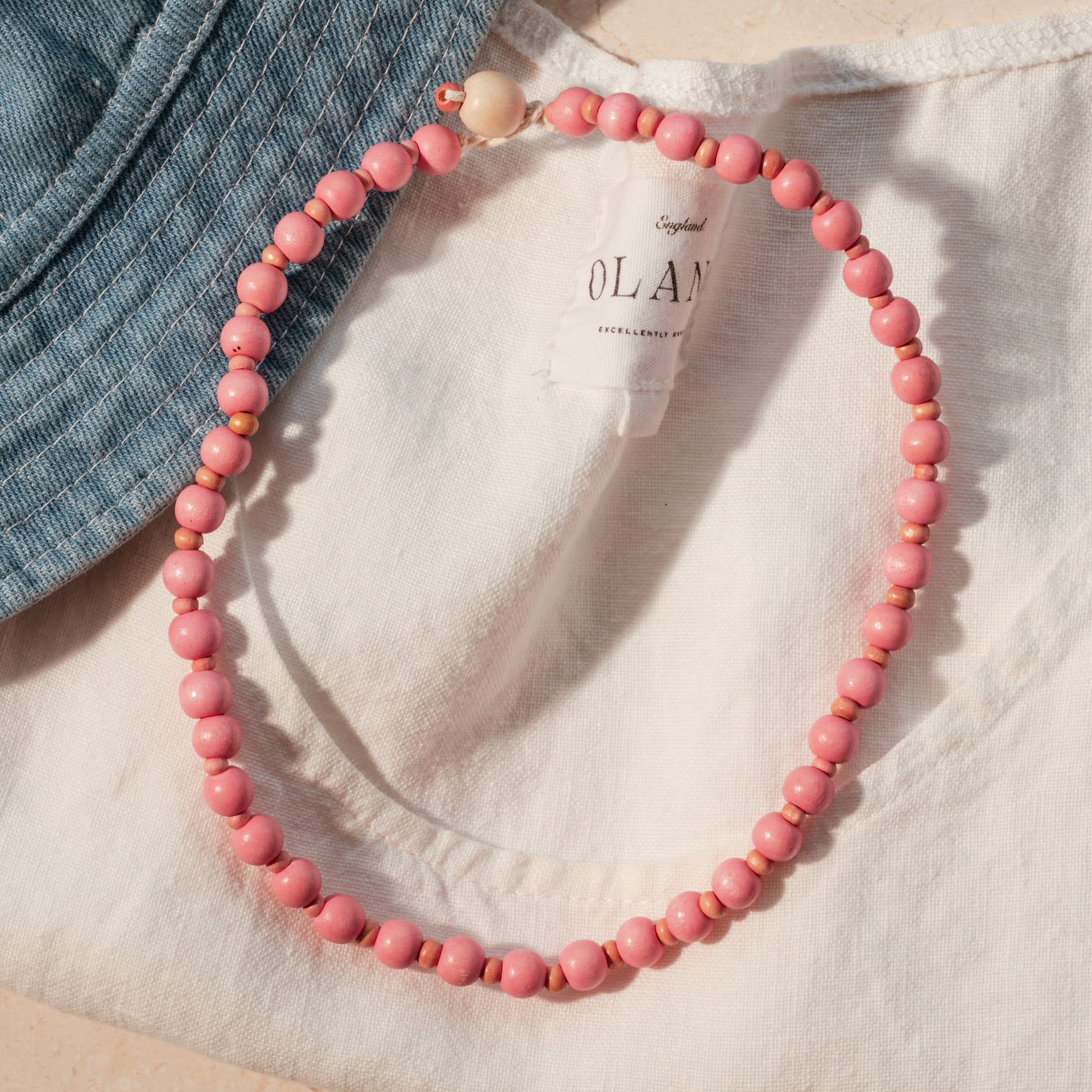 Handmade Wooden Bead Necklace |  13