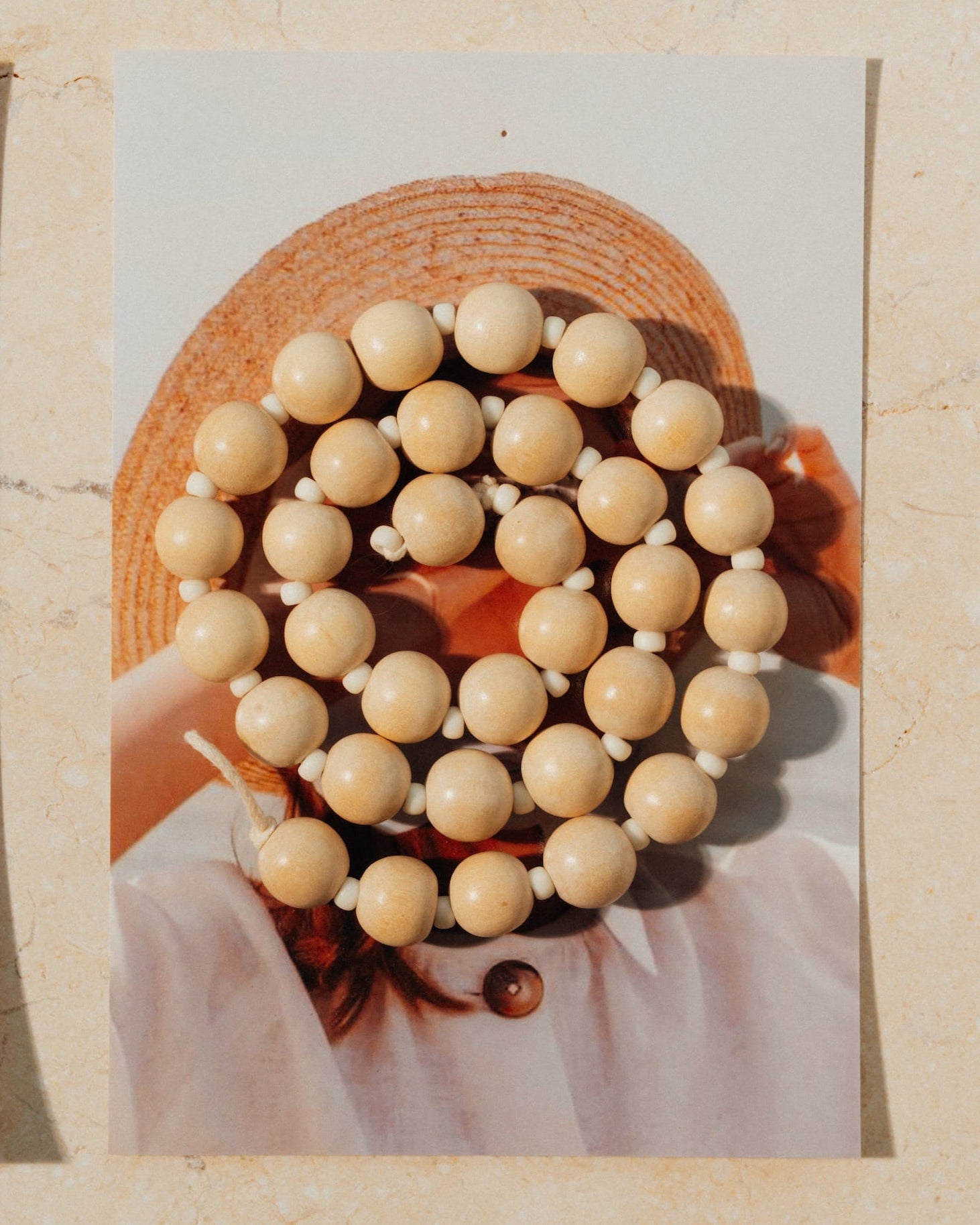 Handmade Wooden Bead Necklace |  14