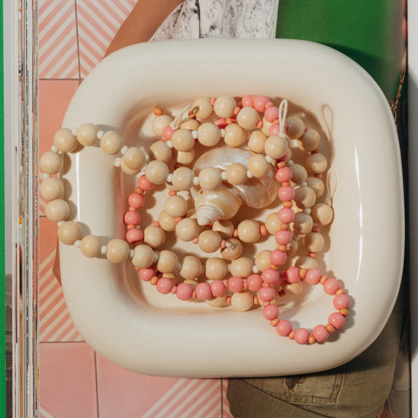 Handmade Wooden Bead Necklace |  13