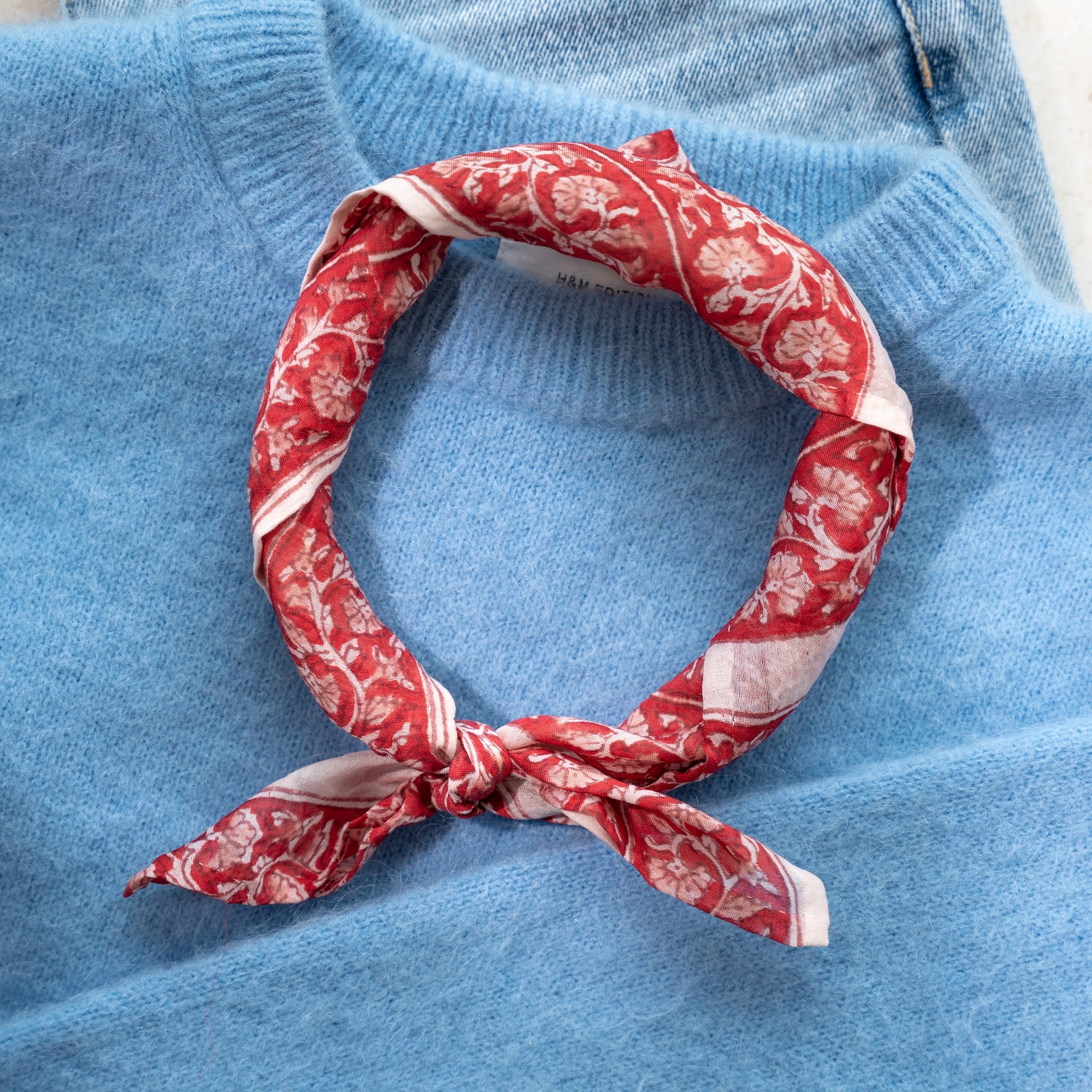 Block Print Neckerchief | Floral Rouge