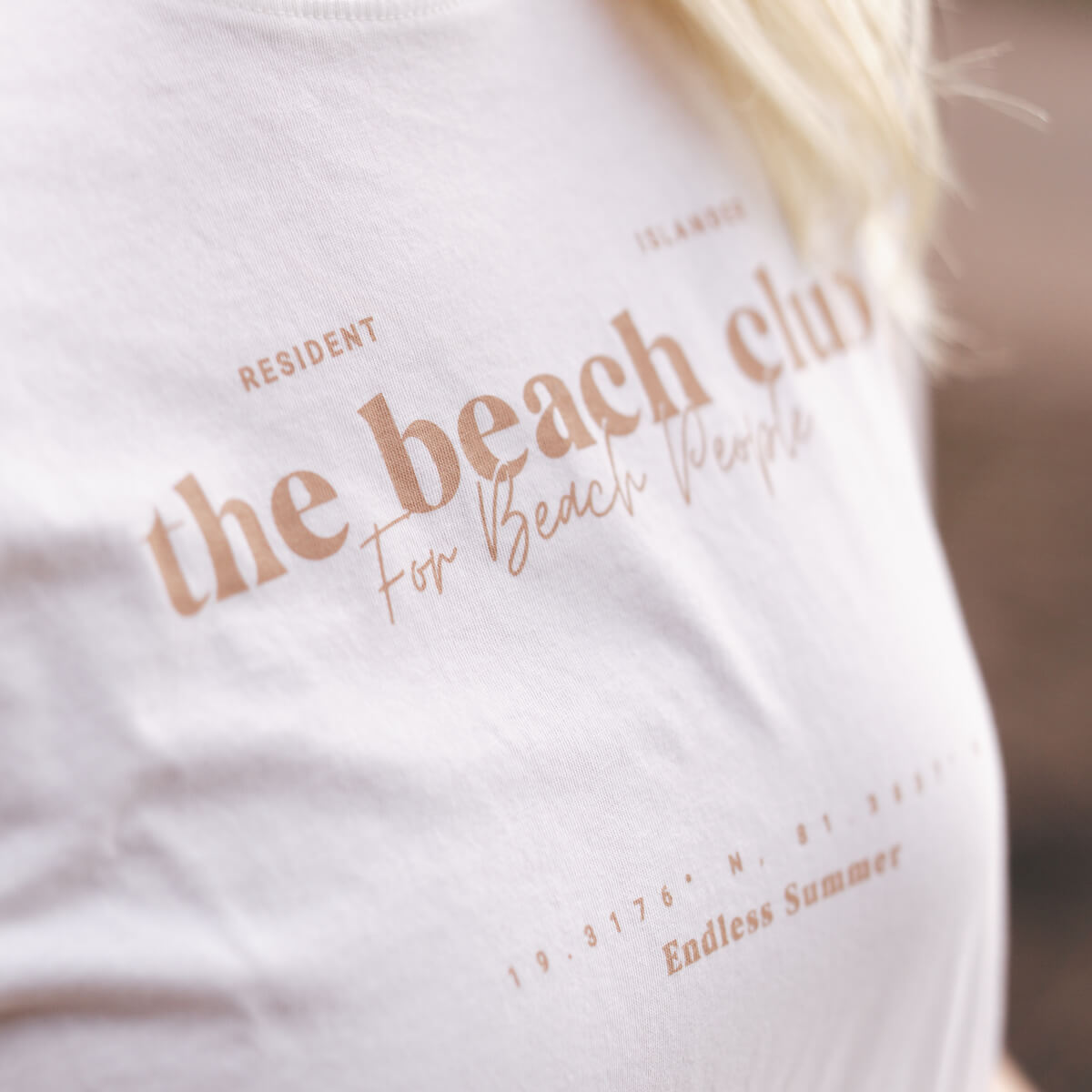 Beach Club T-shirt Sandy Taupe Fade