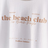 100% Organic Beach Club T-shirt Sandy Taupe Fade