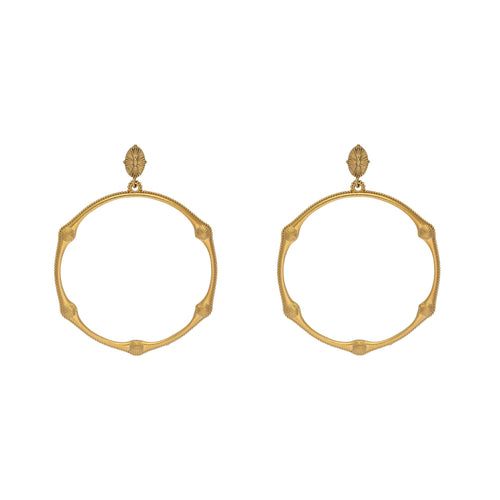 Bamboo Beaded Shell Earrings