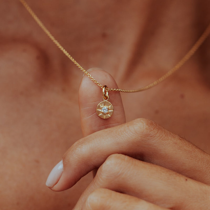 Solid gold diamond necklace Clearance