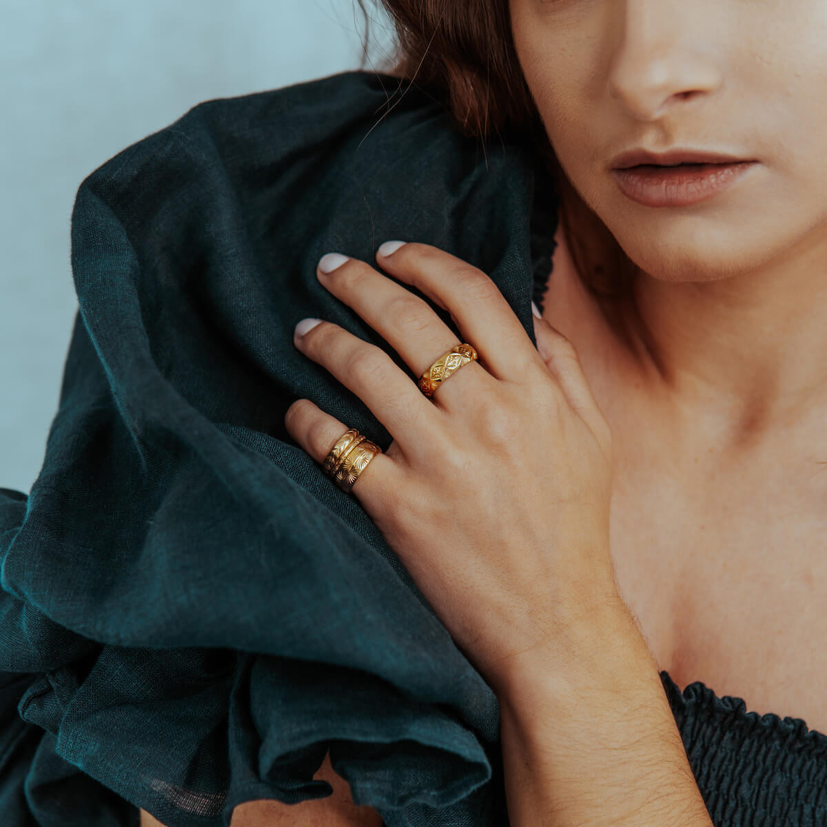 CABINET JEWELLERY FROND PALM RING