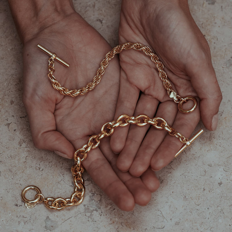 Handcrafted Copper Rope Chain Bracelet from Mexico - Bright Connection |  NOVICA