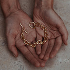 Aida Chunky Chain Bracelet Oversized T Bar