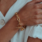 Aida Chunky Chain Bracelet Oversized T Bar