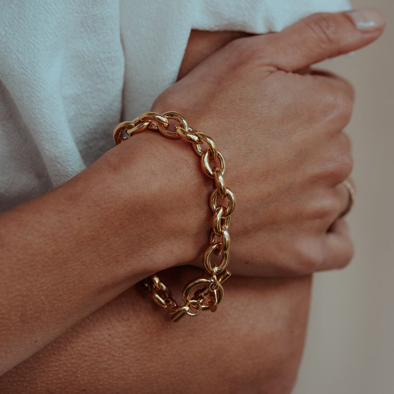 Kenneth Jay Lane Gold-Plated Chunky Chain Bracelet | Liberty