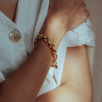 Aida Chunky Chain Bracelet Oversized T Bar
