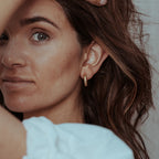 Frond Palm Hoop Earrings
