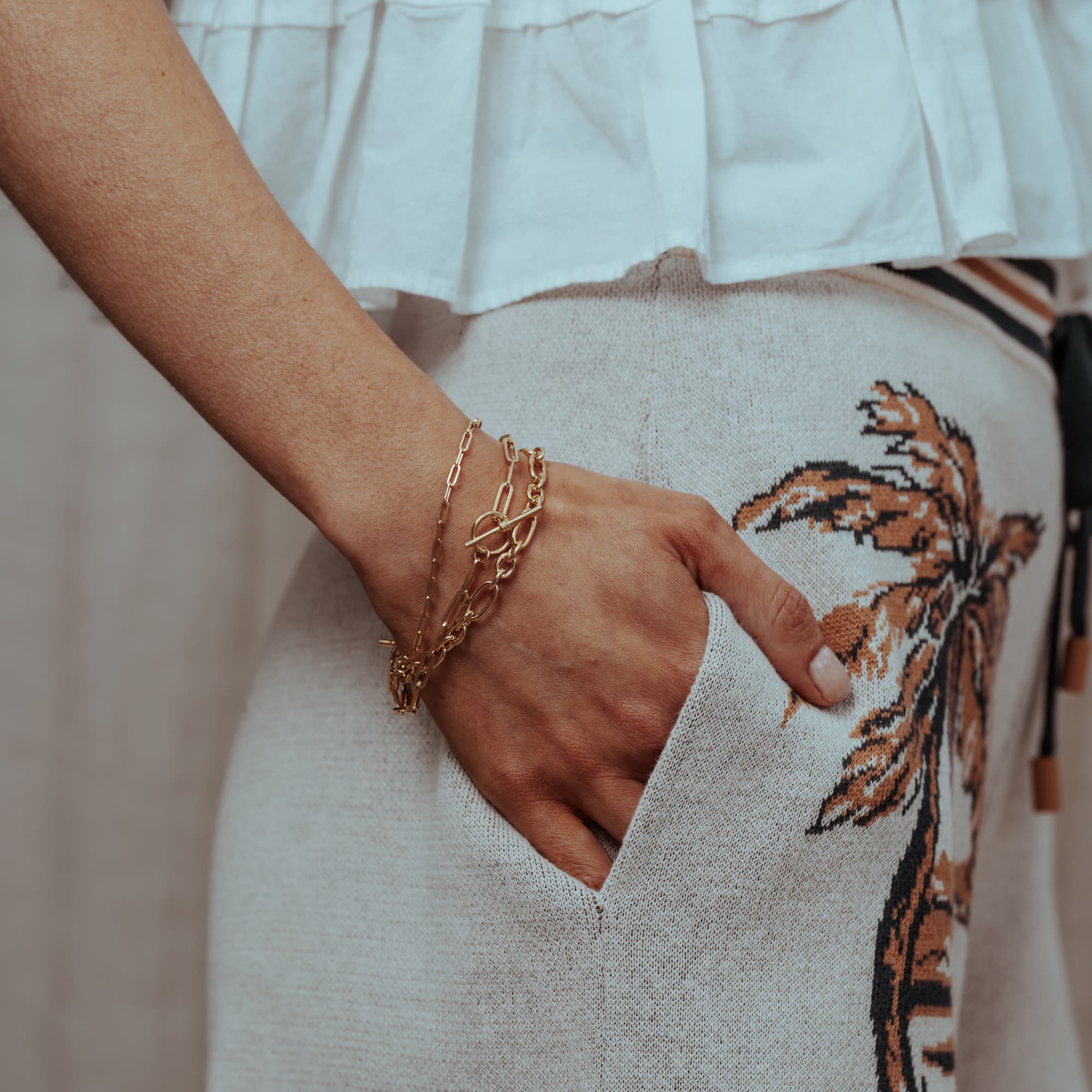 Fine Lana Rectangular Chain Bracelet
