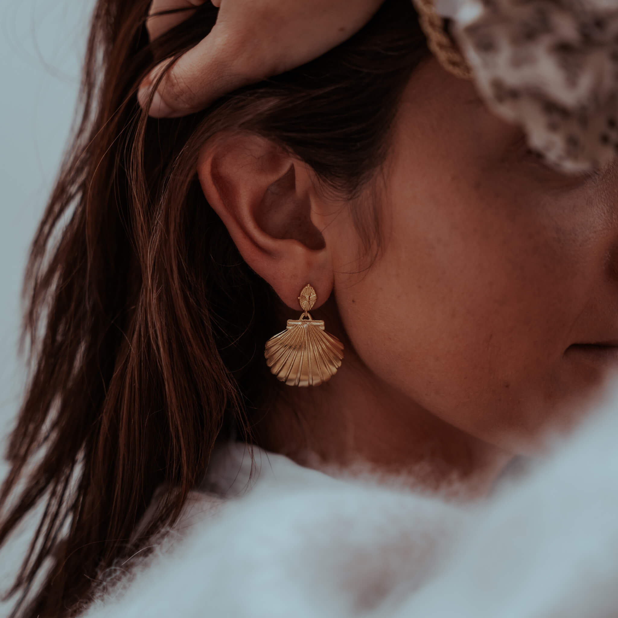Ulla Shell Earrings | Sterling Silver