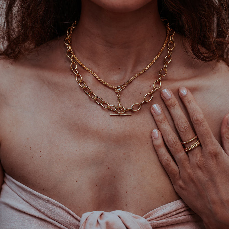 Mabel Oval Chunky Chain Necklace