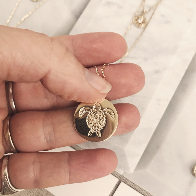 Ridley Turtle Coin Pendant