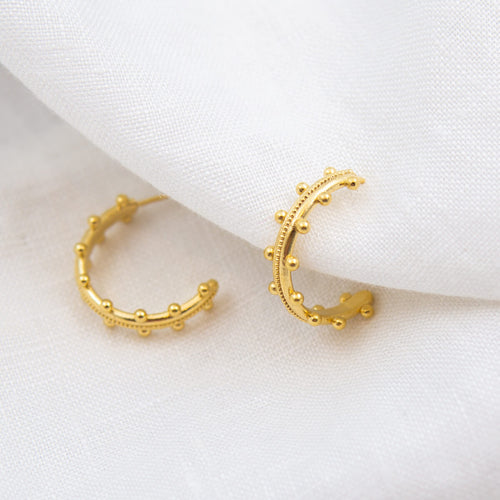 Beaded Neptune Hoop Earrings
