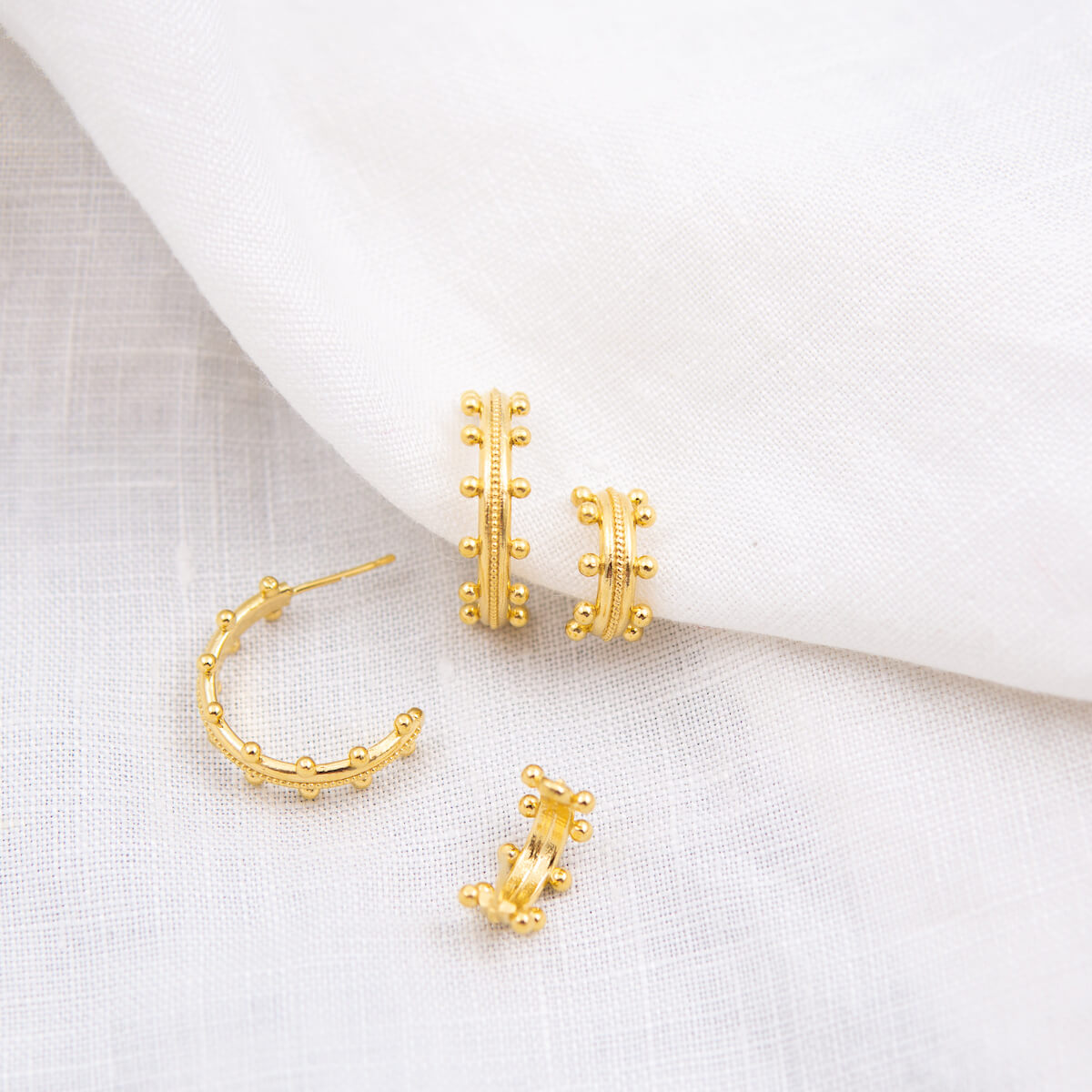 Beaded Neptune Hoop Earrings