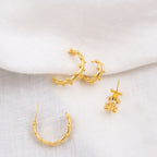 Beaded Neptune Hoop Earrings