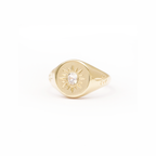 Jewelled Sabal Signet Ring