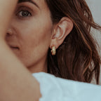 Traveller Palm Hoop Earrings