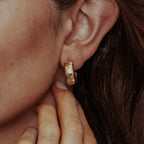 Traveller Palm Hoop Earrings