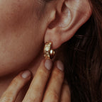 Traveller Palm Hoop Earrings