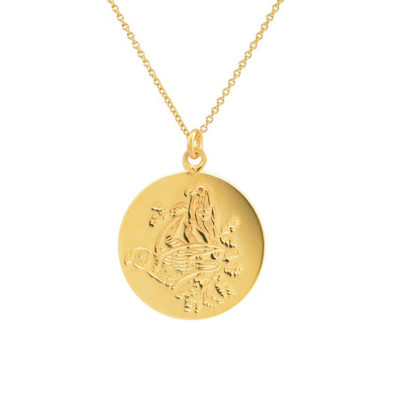 Wild Parrot Coin Pendant