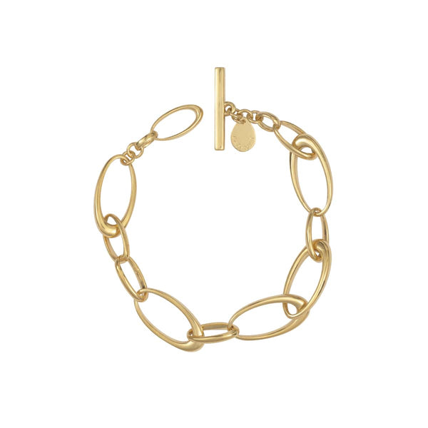 Luxury Look 18KT Yellow Gold Simple Round Link Chunky Chain Bracelet For  Woman at Rs 117600 | Diamond Bracelets in Surat | ID: 2853669506588
